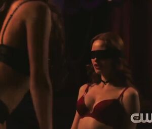 Hot nude scene with lesbian actresses from TV series Riverdale kissing each other