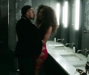 Ebony babe looks happy being fucked by lover and husband in turn in Power S05E02