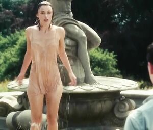 Naked and half-naked babes are wet and come out of water shocking with their bodies