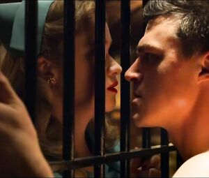 Alice Englert can't resist caged boy and goes jerking him off in TV series Ratched