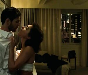 Sex scene of exotic MILF Amber Rose Revah being scored in TV series The Punisher